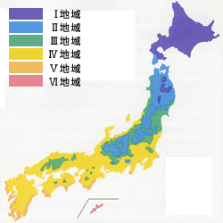 住宅の省エネルギー基準の地域区分